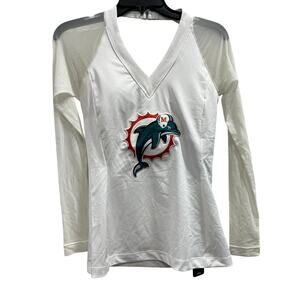 Miami Dolphins NFL COUTURE embroidered mesh top NWT SZ S